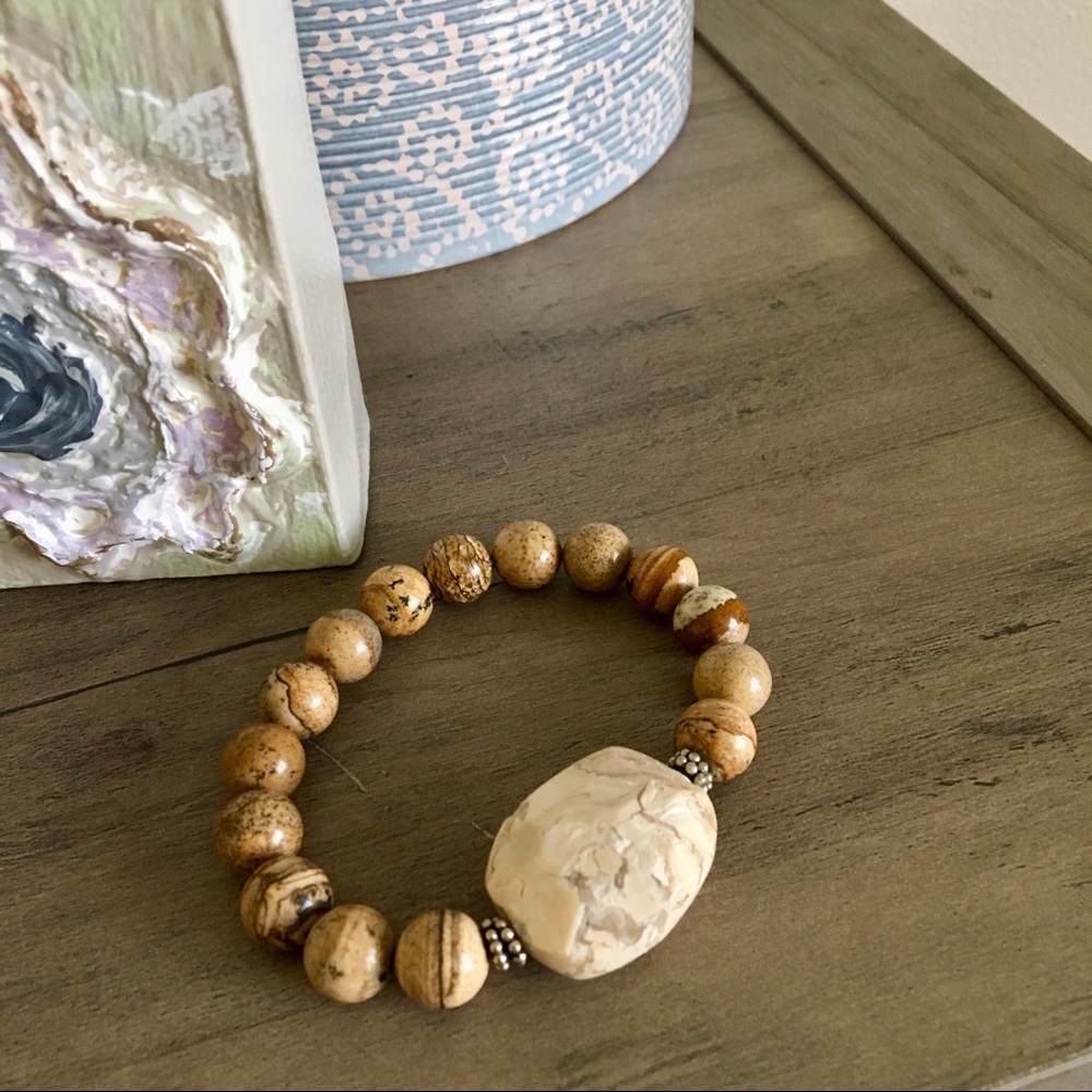 🖐🏻 {Handmade} Jasper Stretch Bracelet